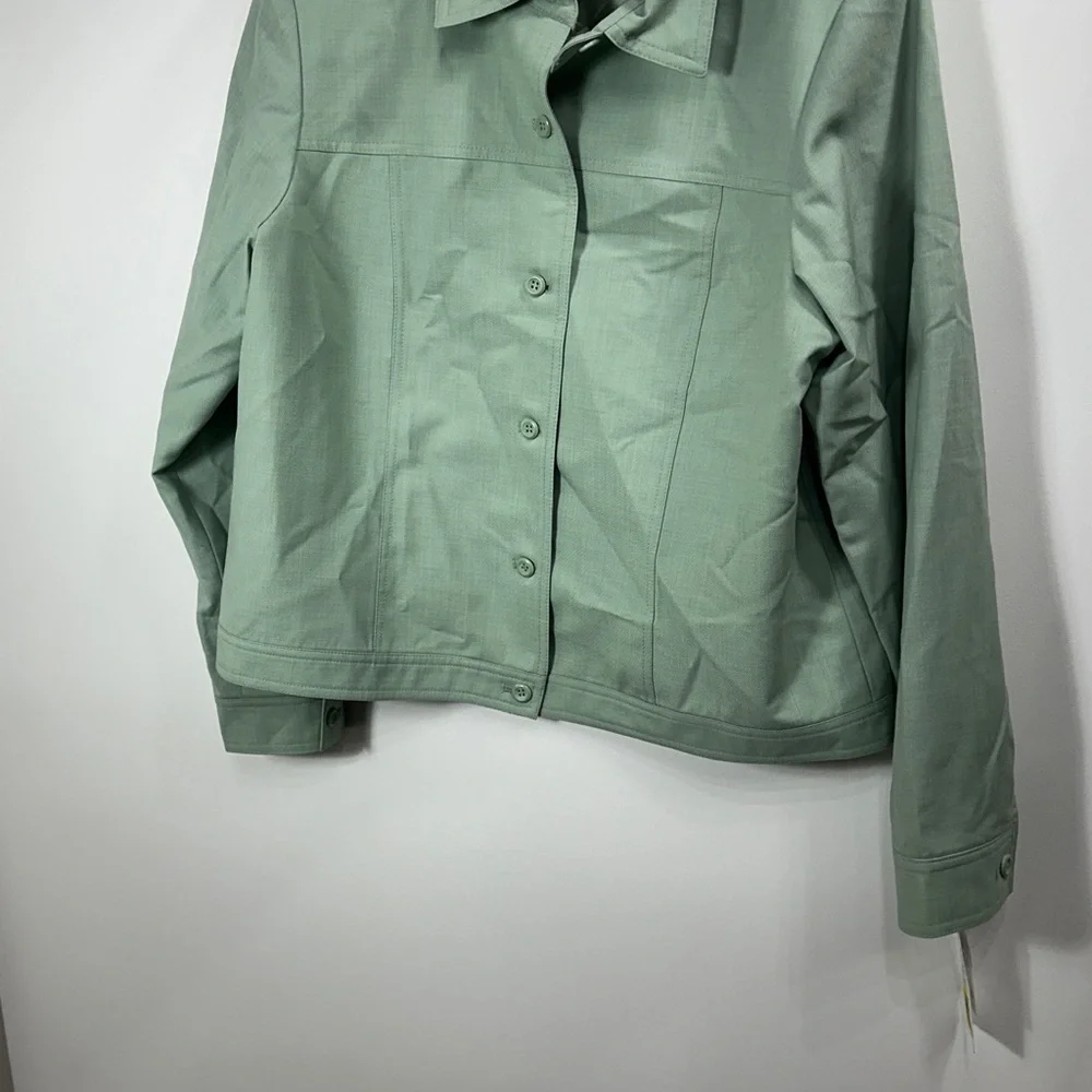 Pendleton  Women’s 100% Virgin Wool Green Button-Up Jacket size 14. NWT